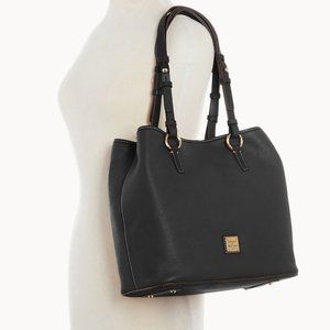 Dooney & Burke Pebble Grain Briana with pouch - Black/Black